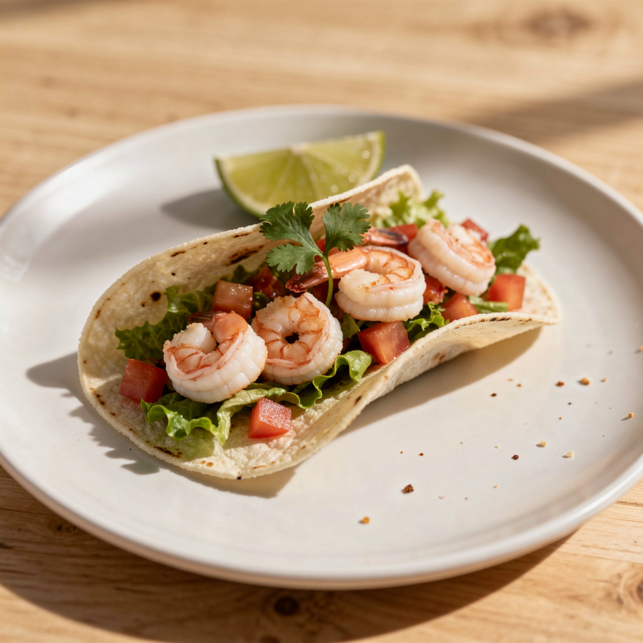 Easy Shrimp Tacos With Avocado Cream Sauce