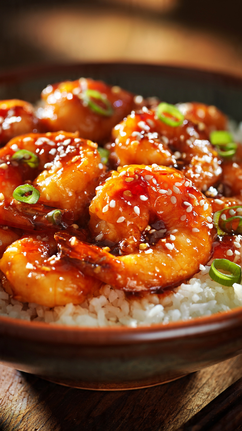 Sweet Chili Shrimp with Tropical Pineapple Glaze