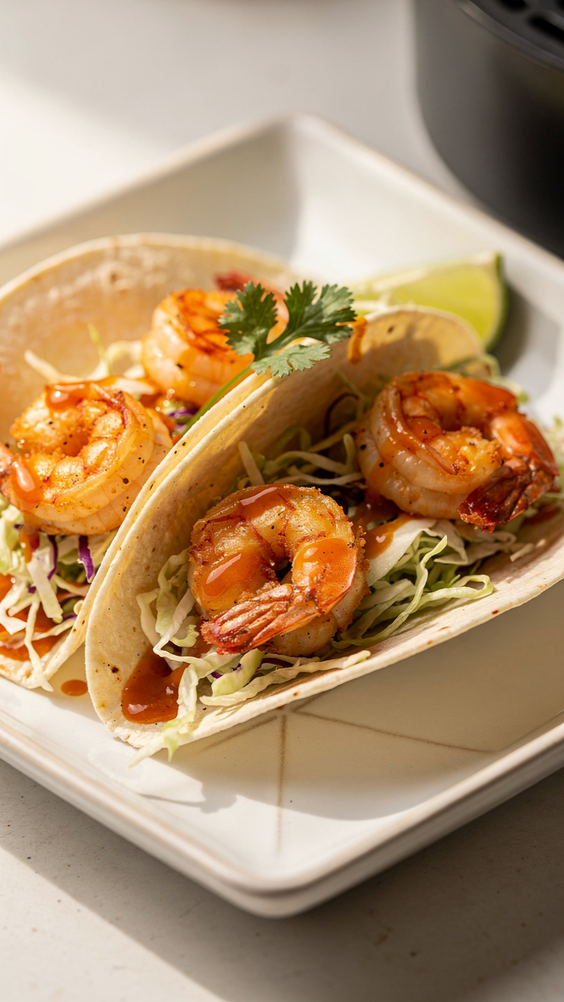 Air Fryer Bang Bang Shrimp Tacos