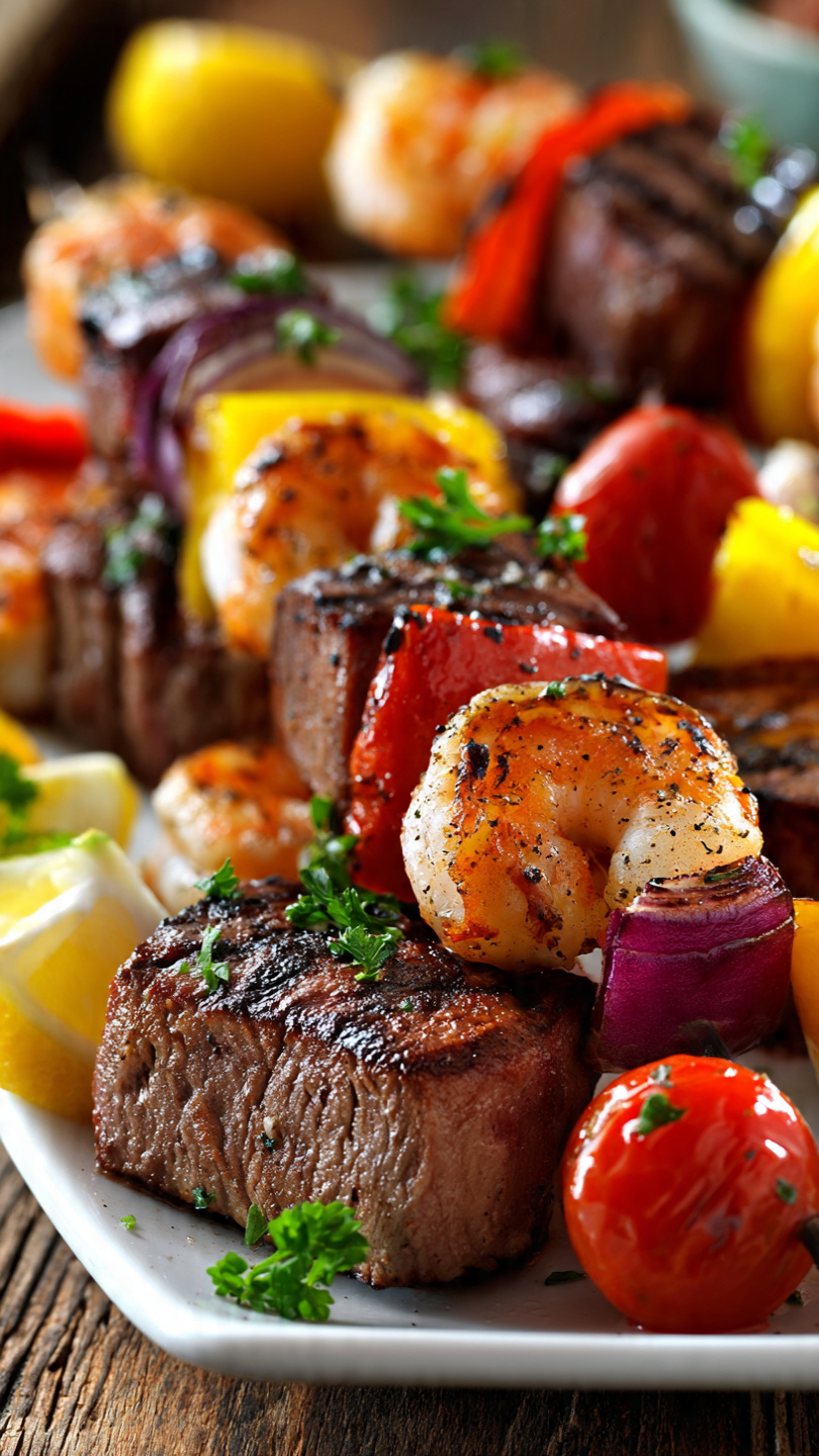 Steak and Shrimp Kabobs (Surf and Turf Skewers)