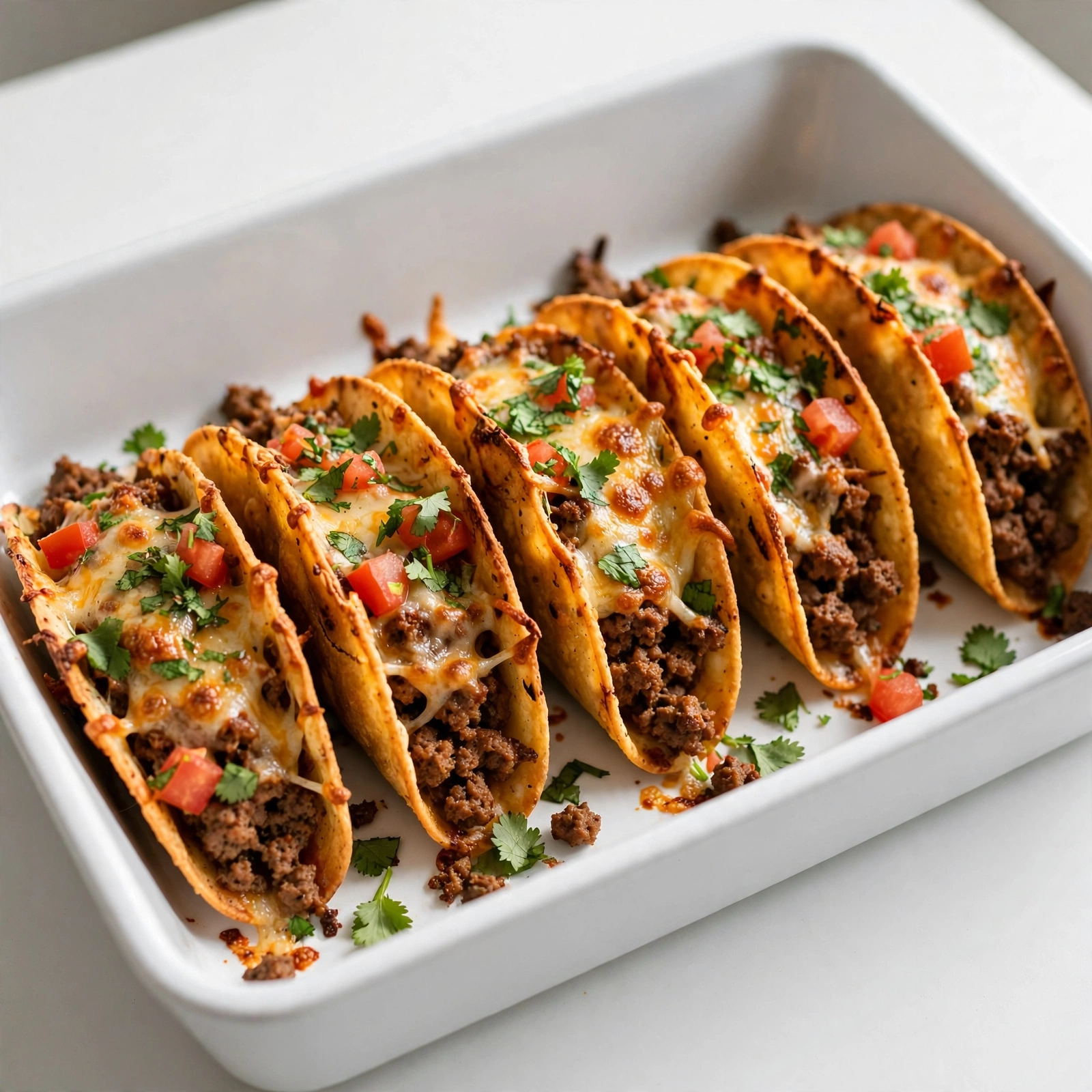 Crispy Baked Ground Beef Tacos